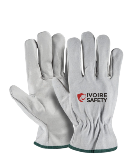 GANT MAITRISE IVOIRE STRONG PAUME LISSE CUIR BUFFLE/DOS CROUTE DE CUIR