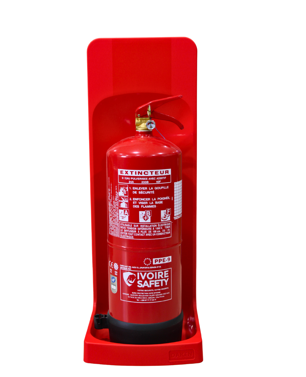 STAND/SUPPORT SOL EN POLYPROPYLENE POUR EXTINCTEUR FRAME SIMPLE COULEUR ROUGE