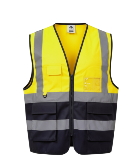 GILET DE SECURITE MAGMA HV MULTIFONCTION AVEC POCHES BICOLORE JAUNE/BLEU