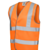 GILET DE SECURITE IVOIRE SAFETY ORANGE + 4 BANDES REFLECHISSANTES