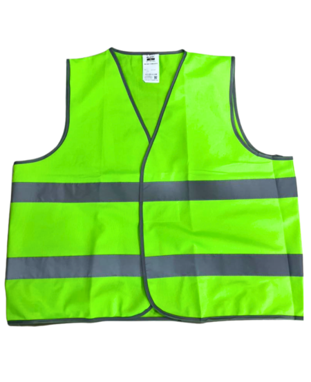 GILET DE SECURITE IVOIRE SAFETY VERT DEUX BANDES REFLECHISSANTES CLASSE 2