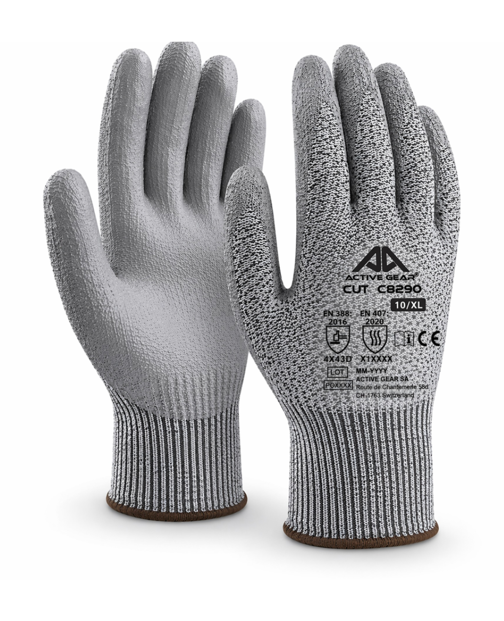 GANT ANTI-COUPURE ACTIVE CUT D HPPE ENDUCTION PU GRIS + EN407 T09/L
