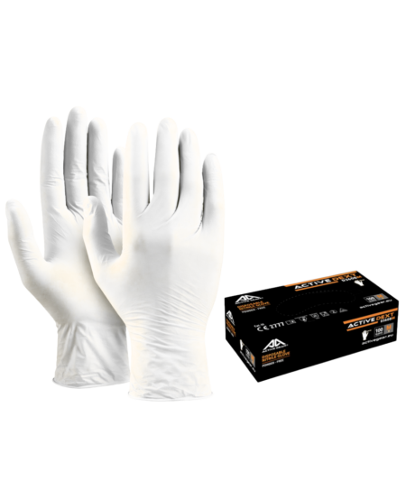 GANT NITRILE BLANC NON POUDRE ACTIVEDEXT ALIMENTAIRE PAQUET DE 100 PCS