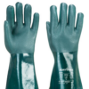 GANT CHIMIQUE PORTWEST PVC VERT DOUBLE TREMPAGE FINITION PALMEE