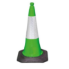 CONE DE SIGNALISATION DOMINATOR COULEUR VERT H75CM + 1 BANDE REFLECHISSANTE