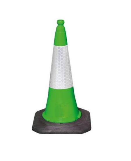 CONE DE SIGNALISATION DOMINATOR COULEUR VERT H75CM + 1 BANDE REFLECHISSANTE