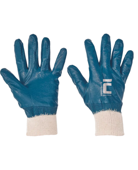 GANT DE MANUTENTION CERVA HARRIER FULL ENDUCTION NITRILE BLEU