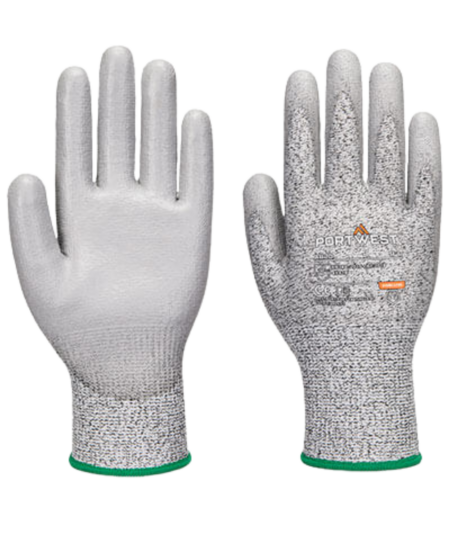 GANT ANTI-COUPURE HPPE PORTWEST CUT B ENDUCTION PU LISSE GRIS