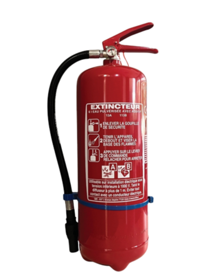EXTINCTEUR ROT FLY 6 LITRES + ADDITIF SANS FLUOR PRESSION PERMANENTE