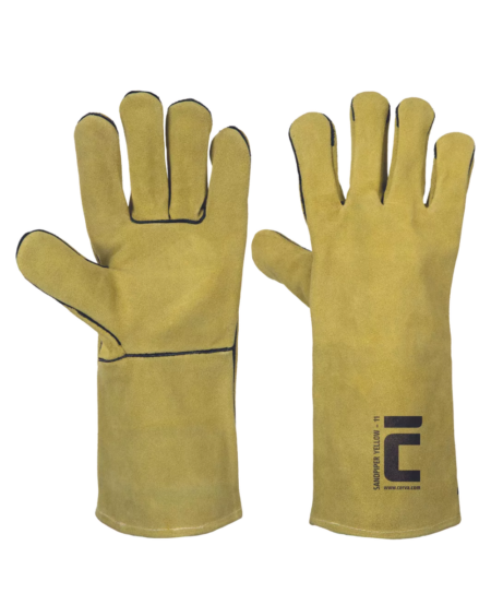 GANT CUIR SOUDEUR CERVA SANDPIPER, JAUNE OR LONGUEUR 35CM