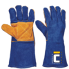 GANT CUIR SOUDEUR CERVA PUGNAX, BLEU PAUME RENFORCEE KEVLAR LONGUEUR 35CM